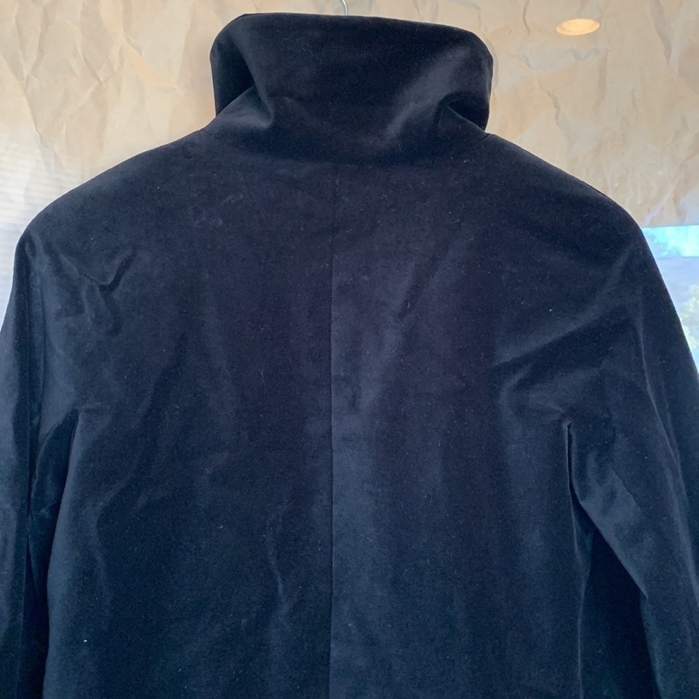 Talbots Petites | Cotton Black Velvet Button Pocket Fully Lined Blazer Jacket 0P - Picture 12 of 16